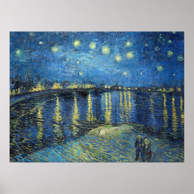 Poster Vincent Van Gogh Starry Night Over The Rhone 1888 (Frente)