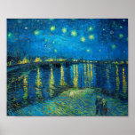 Poster Vincent Van Gogh Starry Night Sobre O Ródano<br><div class="desc">Vincent Van Gogh Starry Night Sobre A Poster De Ródano</div>