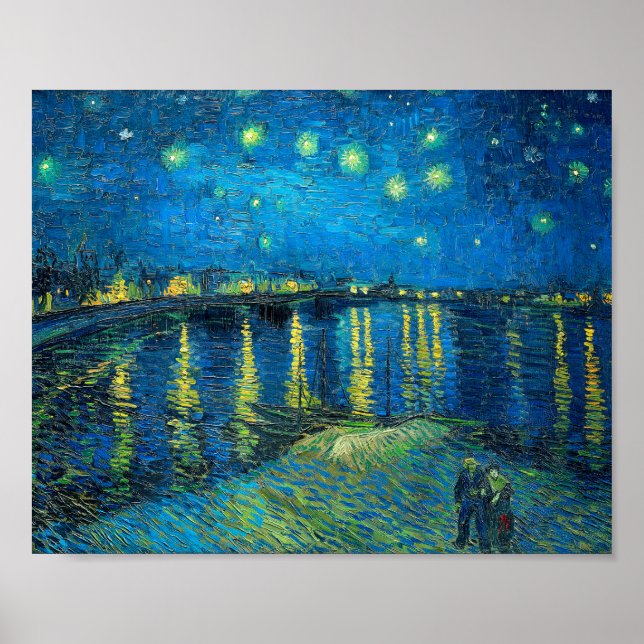 Poster Vincent Van Gogh Starry Night Sobre O Ródano (Frente)