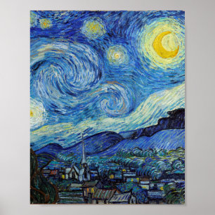 Poster Vincent Van Gogh Starry Night Vintage