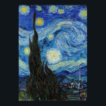 Poster Vincent Van Gogh Starry Night Vintage Fine Art<br><div class="desc">Vincent Van Gogh Starry Night Vintage Fine Art Poster</div>