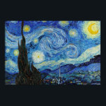 Poster Vincent Van Gogh Starry Night Vintage Fine Art<br><div class="desc">Vincent Van Gogh Starry Night Vintage Fine Art Poster</div>