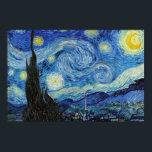 Poster Vincent Van Gogh Starry Night Vintage Fine Art<br><div class="desc">Vincent Van Gogh Starry Night Vintage Fine Art Poster</div>