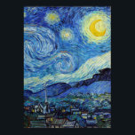 Poster Vincent Van Gogh Starry Night Vintage Fine Art<br><div class="desc">Vincent Van Gogh Starry Night Vintage Fine Art Poster</div>
