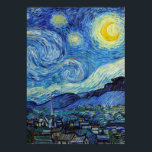 Poster Vincent Van Gogh Starry Night Vintage Fine Art<br><div class="desc">Vincent Van Gogh Starry Night Vintage Fine Art Poster</div>