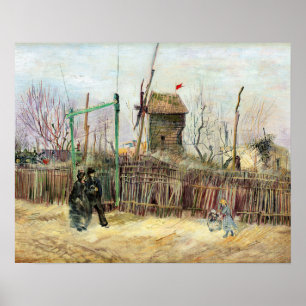 Poster Vincent van Gogh - Street Scene em Montmartre