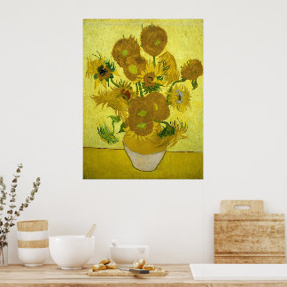 Poster Vincent Van Gogh Sunflowers