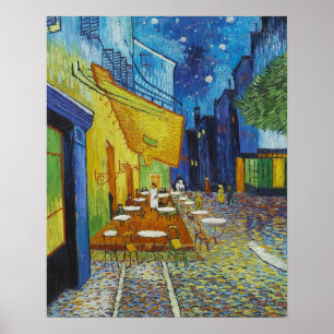 Pôster Vincent van Gogh, terraço de Cafè na noite
