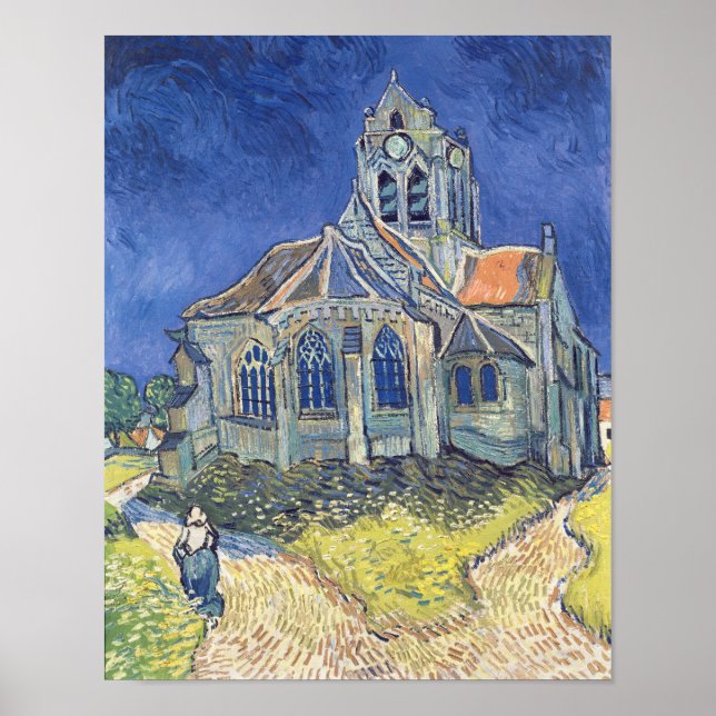 Pôster Vincent van Gogh | The Church at Auvers-sur-Oise (Frente)