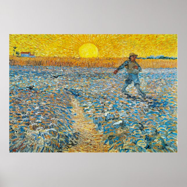 Poster Vincent van Gogh - The Sower (Frente)