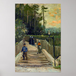 Poster Vincent van Gogh - Traçado em Montmartre