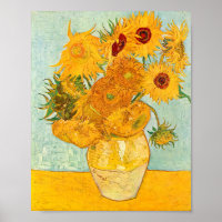 Vincent Van Gogh Traz Girassóis em Arte Vase