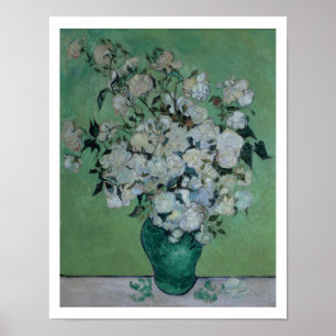 Pôster Vincent van Gogh   um vaso dos rosas, 1890