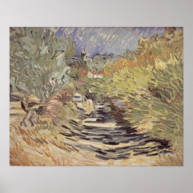 Pôster Vincent van Gogh | Uma estrada na Rua. Remy (Frente)