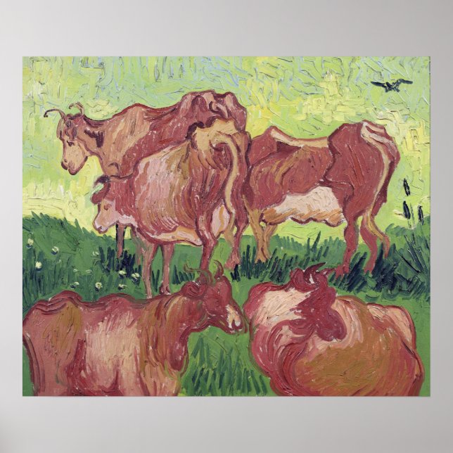 Pôster Vincent van Gogh | Vacas, 1890 (Frente)