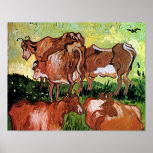 Pôster Vincent Van Gogh - Vacas (Segundo Jordaens) Arte F