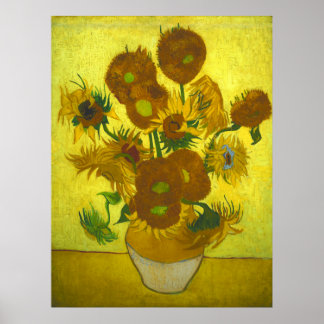 Poster Vincent van Gogh - Vase 12 Girassóis