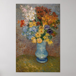 Poster Vincent Van Gogh Vase Com Daises E Arte De Anêmona
