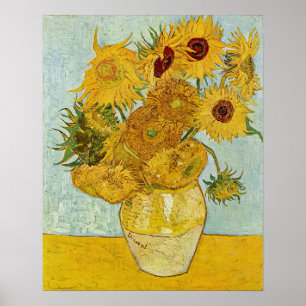 Poster Vincent Van Gogh - Vase com Doze Girassóis