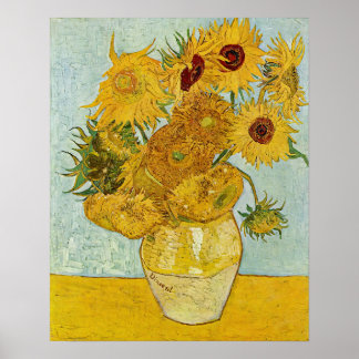 Poster Vincent Van Gogh - Vase com Doze Girassóis