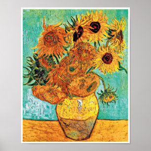 Poster Vincent Van Gogh - Vase Com Doze Girassóis