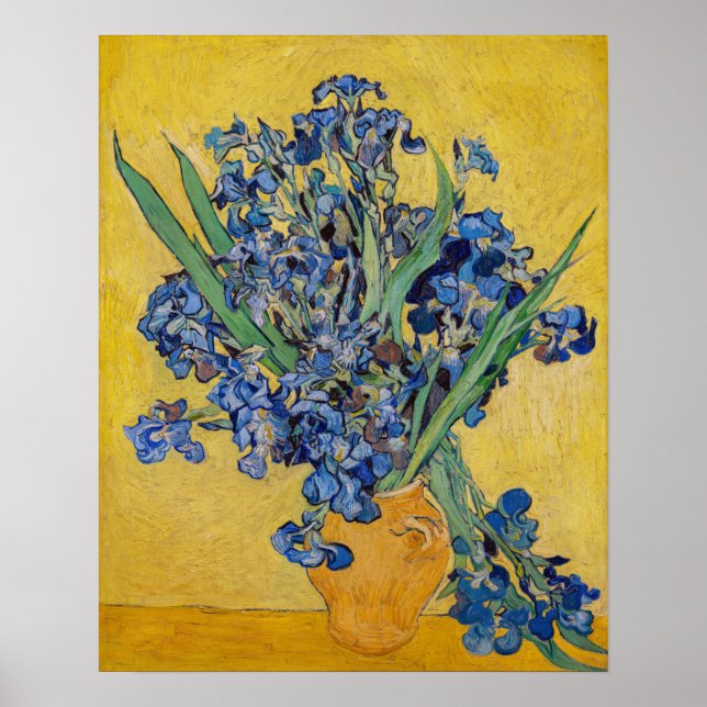 Poster Vincent van Gogh - Vase com irlandeses (Frente)