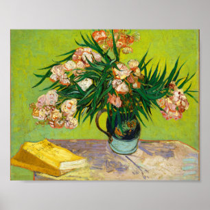 Poster Vincent Van Gogh Vase Com Oleanders E Livros