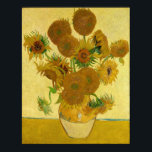 Poster Vincent van Gogh - Vase com Quinze Girassóis<br><div class="desc">Vase com Quinze Girassóis / Vase avec quinze Tornesols - Vincent Van Gogh,  agosto de 1888 - Girassóis versão 1888 (F454)</div>