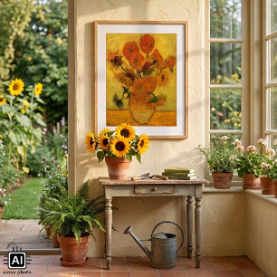 Pôster Vincent van Gogh, Vase de Vida Estática com 15 Gi