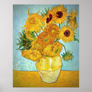 Poster Vincent van Gogh - vaso com 12 girassóis