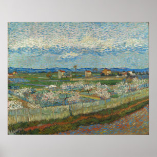 Poster Vincent Van Gogh, vencedor de árvores de pêssego