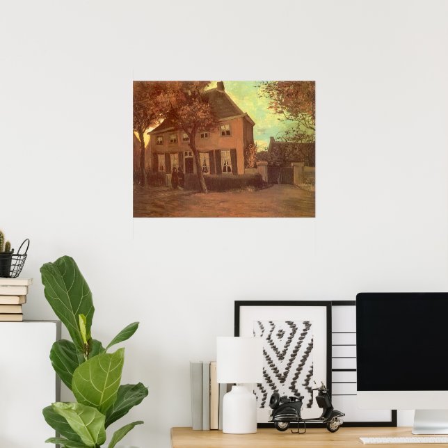 Poster Vincent van Gogh - Vicarage em Nuenen (Escritório em casa)