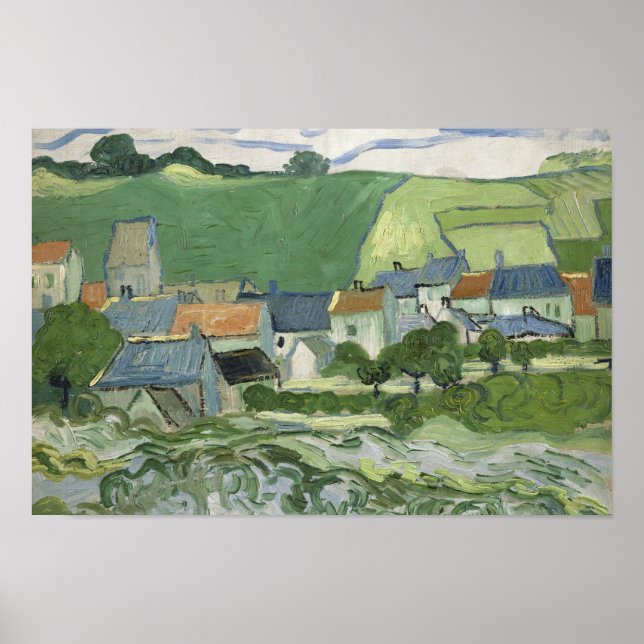 Poster Vincent van Gogh - Vista dos Auvers (Frente)