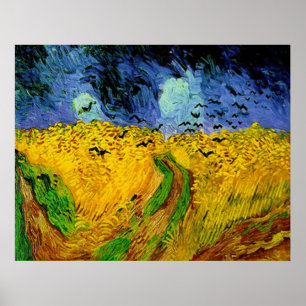 Poster Vincent Van Gogh Wheat Field com Crows