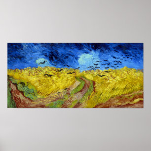 Poster Vincent van Gogh Wheatfield com Crows