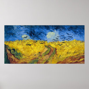 Poster Vincent van Gogh - Wheatfield com Crows