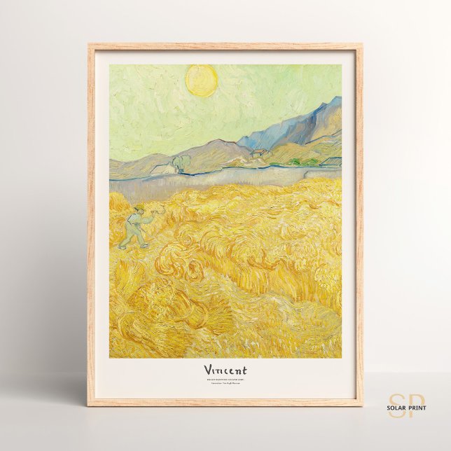 Poster Vincent van Gogh Wheatfield com Reaper Art Impress (Criador carregado)