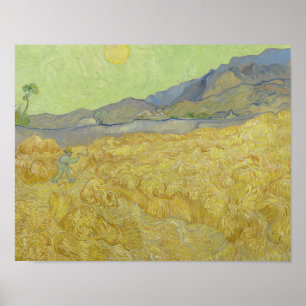 Poster Vincent van Gogh - Wheatfield com um Receptor
