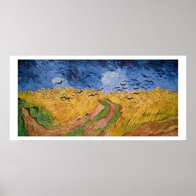 Pôster Vincent van Gogh | Wheatfield with Crows, 1890 (Frente)