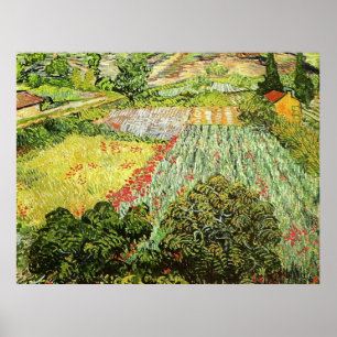 Poster Vincent van Gogh's "Field with Poppies" (1889)