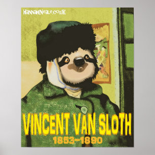 Poster Vincent Van Preguiça Imprimir