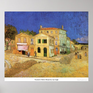 Pôster Vincent's Yellow House de van Gogh