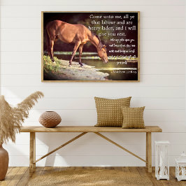 Poster Vinde a mim todos os que estão cansados Cavalo no 