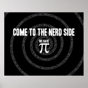 Poster Vindo ao lado do nerd para o Pi no preto