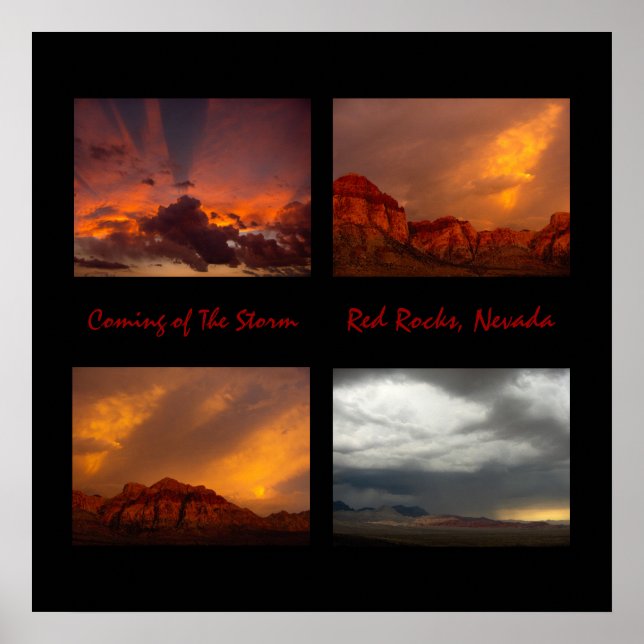 Poster Vindo da Tempestade, Red Rocks, Nevada (Frente)