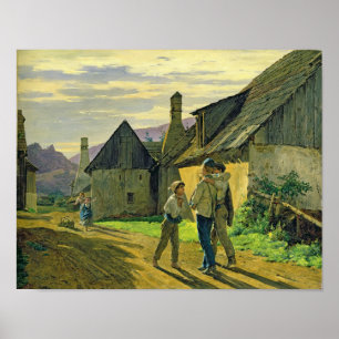 Poster Vindo em casa da guerra, 1859