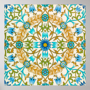 Poster Vinha por William Morris, Arte Têxtil Vintage