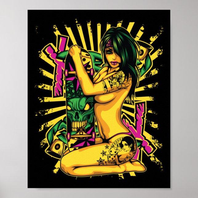Poster Vinheta de Mulher Afro Men (Frente)