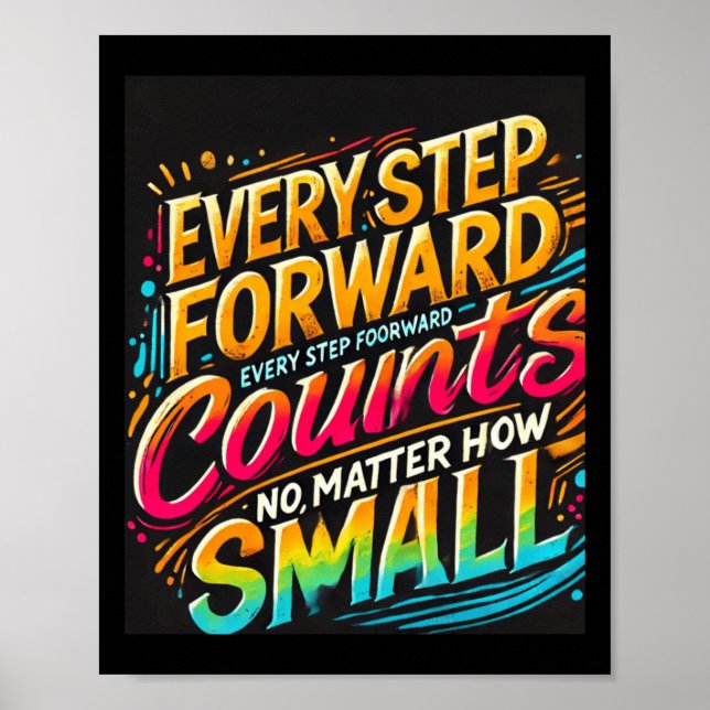 Poster Vinheta De Progresso E Persistência (Frente)