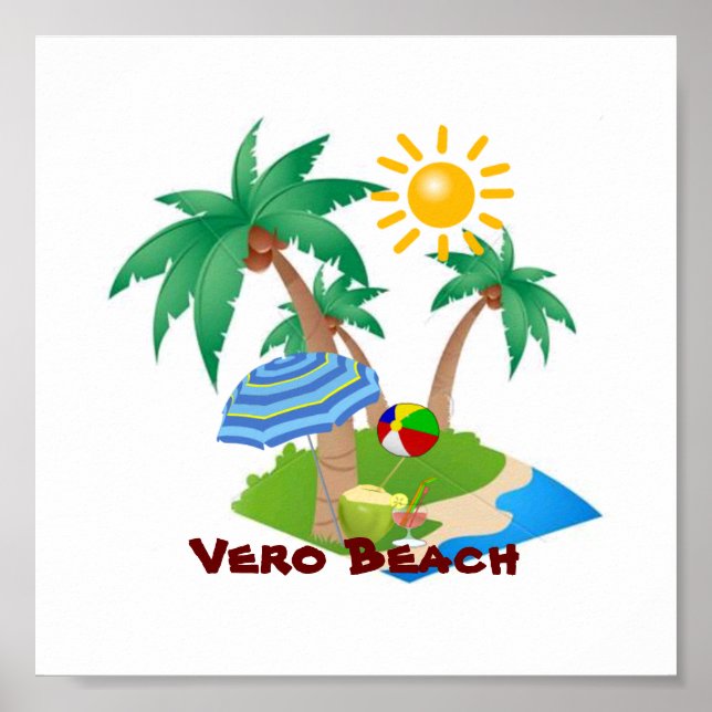 Poster Vinheta de Vacinação Perfeita VERO BEACH (Frente)